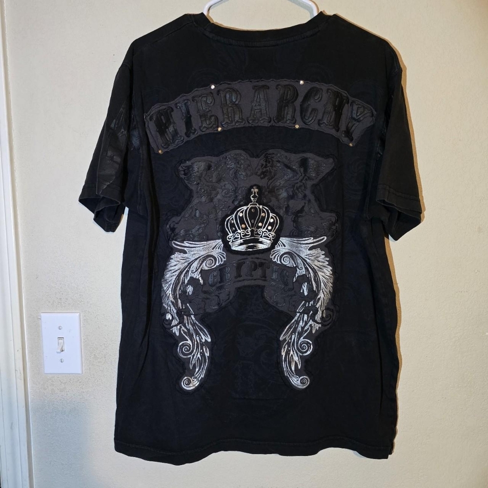 Vintage Y2k Delf Trading Imperious Hierarchy Tee Grunge Goth Wings Size XL